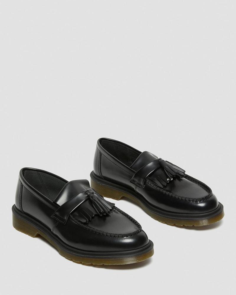 Adrian Smooth Bőr Tassle Loafers Oxford Cipő Női Fekete | HU 413HAP